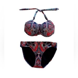 VENUS Adore Me Paisley Print Bikini Set, size 14/DD